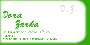 dora zarka business card